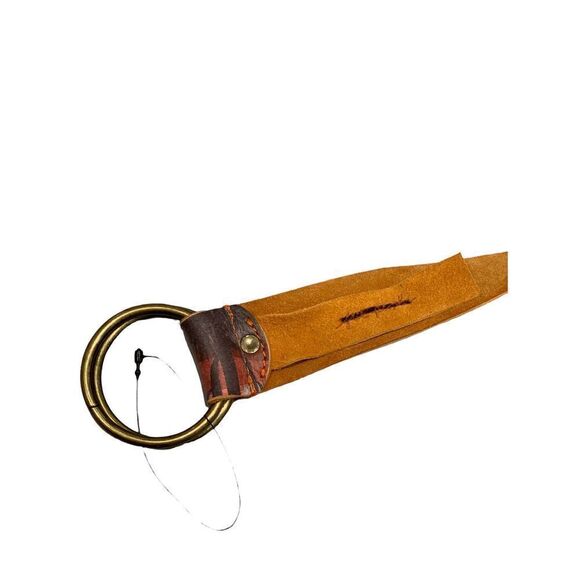 Free People Collection Story Teller Printed Leather Double Ring Wrap Belt - Picture 6 of 8